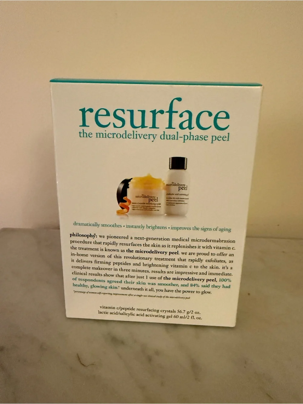 Philosophy RESURFACE Microdelivery Dual-Phase Peel 2oz Kit NEW In Box
